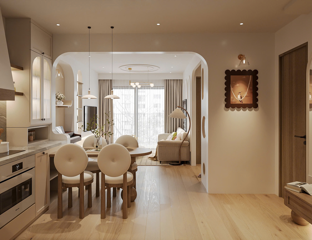 thiết kế nội thất gỗ là lựa chọn hoàn hảo cho căn hộ chung cư nhỏ